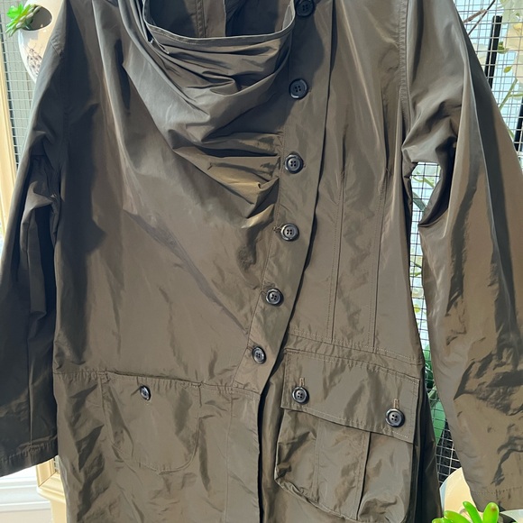 Sun Kim Women's Brown Parachute Trench Jacket UNIQUE L - Picture 3 of 6